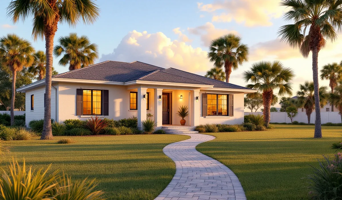 Home and yard in Jacksonville Beach, Florida